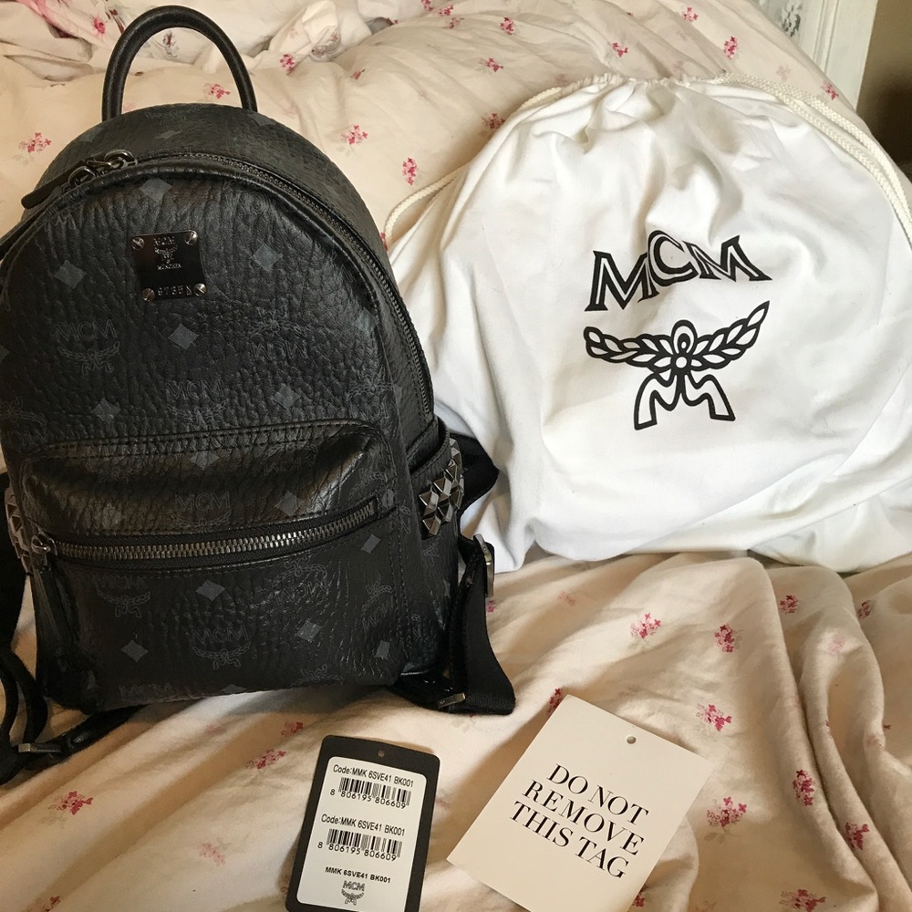 NWT MCM MINI STARK BACKPACK SIDE STUDDED VISETOS
